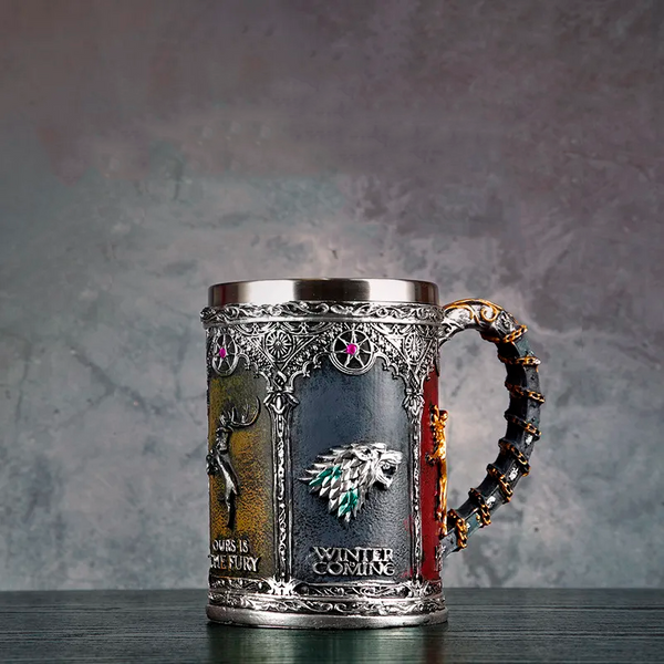 Caneca Game of Thrones Casas Targaryen Stark Baratheon Lannister Greyjoy