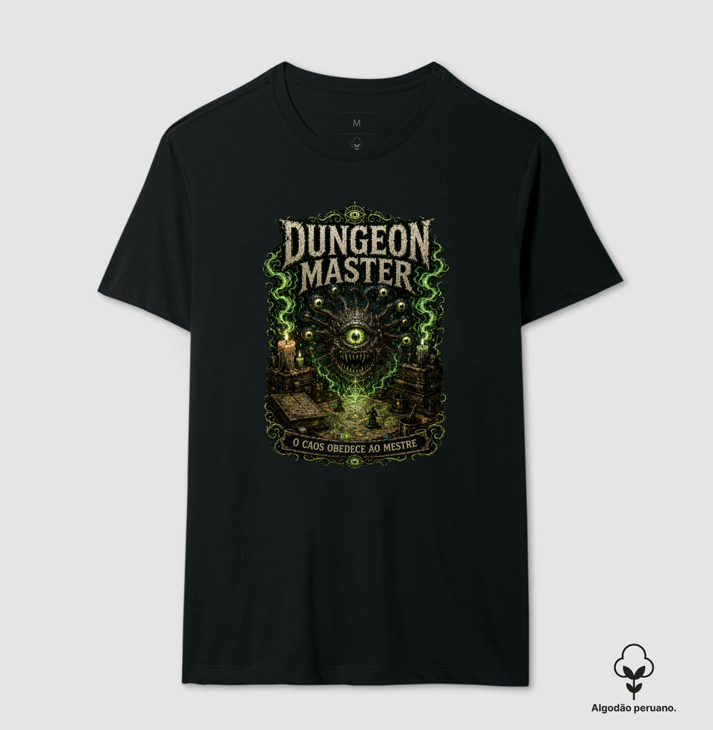 Camiseta RPG O Caos Obedece Ao Mestre Algodão Peruano