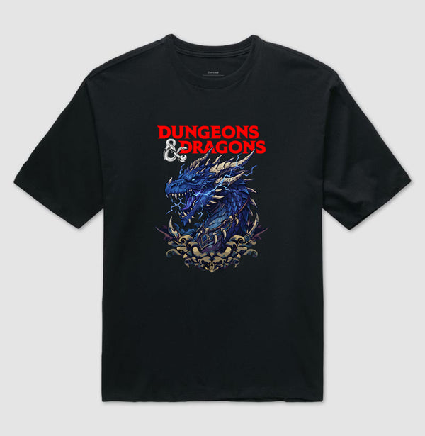 Camiseta Dungeons and Dragons Dragão Elétrico Oversized