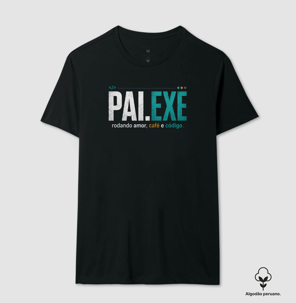 Camiseta Pai EXE Rodando Amor Café e Código #2 Algodão Peruano