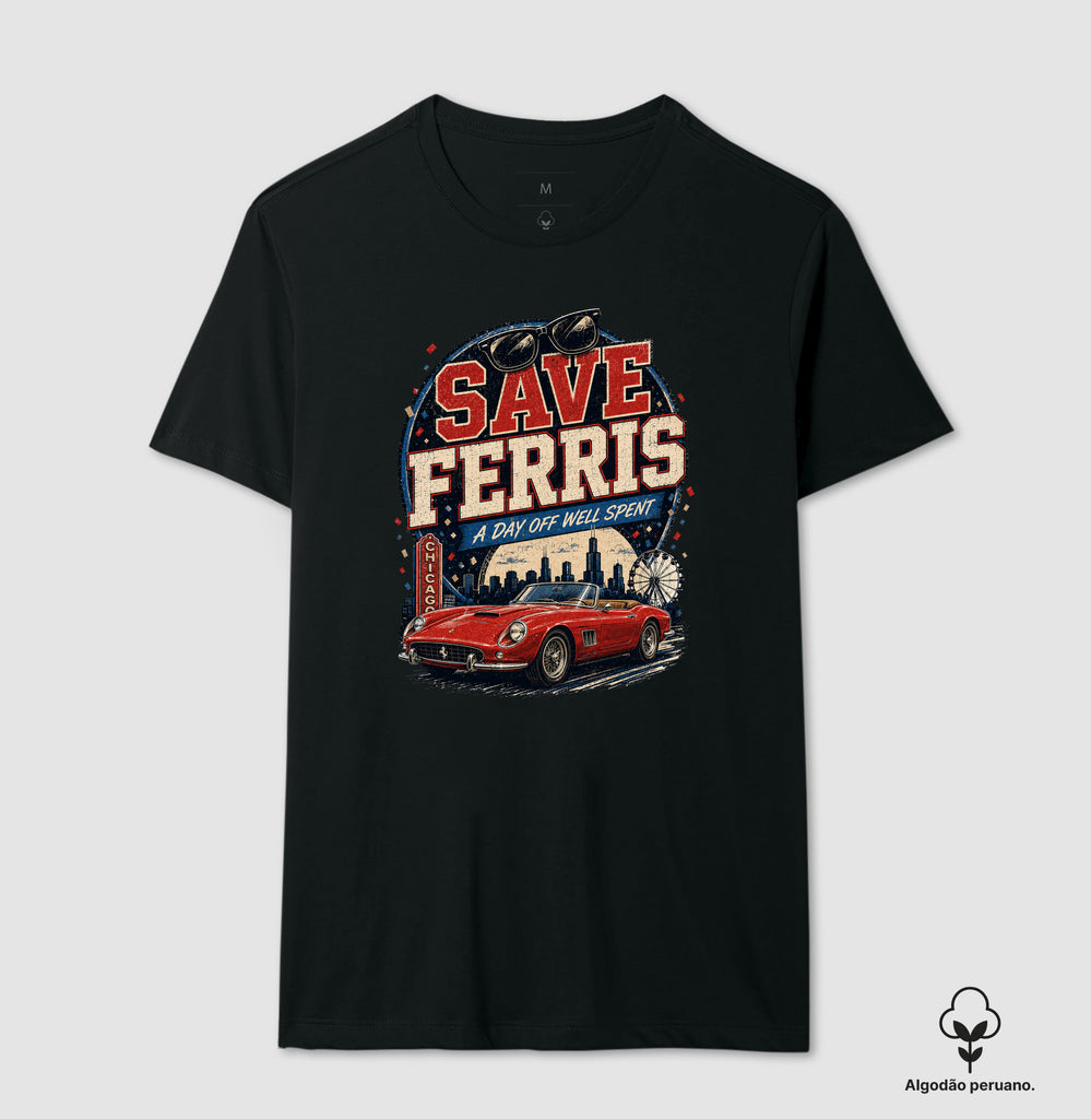 Camiseta Save Ferris Chicago Algodão Peruano