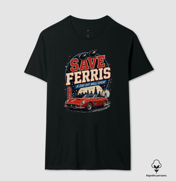 Camiseta Save Ferris Chicago Algodão Peruano