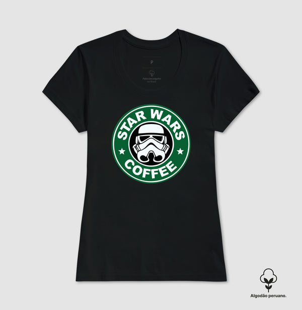Camiseta Star Wars Coffee Algodão Peruano