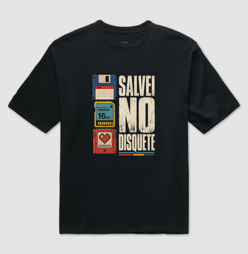 Camiseta Salvei No Disquette Oversized