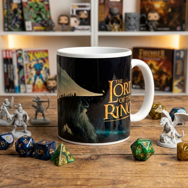 Caneca Gandalf Mago Branco Medieval Fantasia