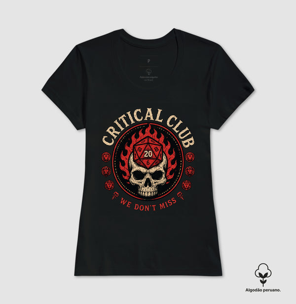 Camiseta RPG Critical Club Algodão Peruano