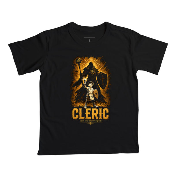 Camiseta Infantil RPG Pequeno Cleric Vista Seu Universo Geek