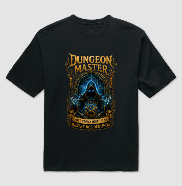 Camiseta RPG Dungeon Master Mestre dos Destinos Oversized