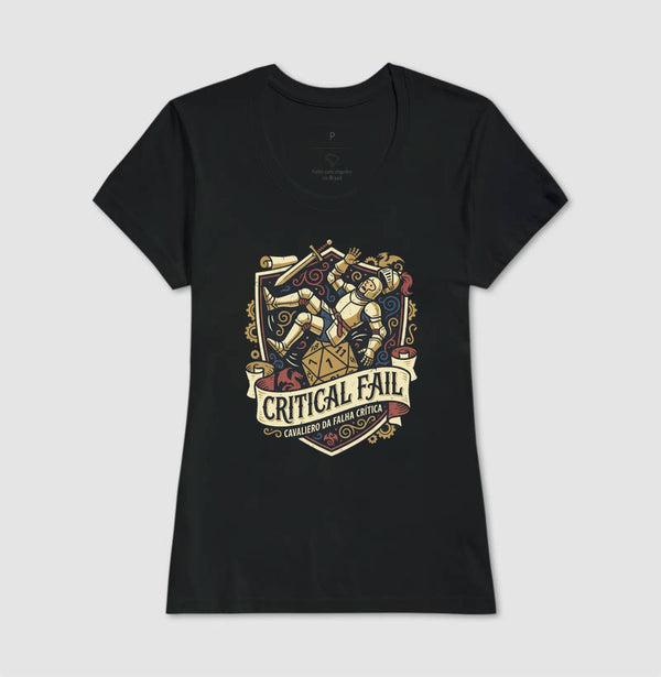 Camiseta RPG Critical Fail Cavaleiro Da Falha Crítica