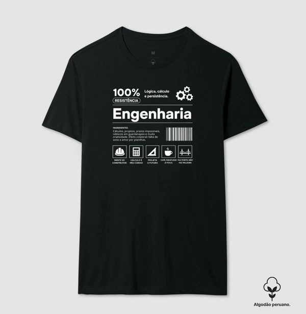 Camiseta Engenharia 100% Resistência Algodão Peruano