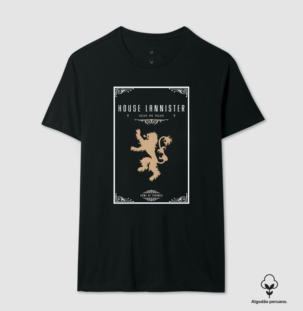Camiseta Game of Thrones House Lannister Algodão Peruano