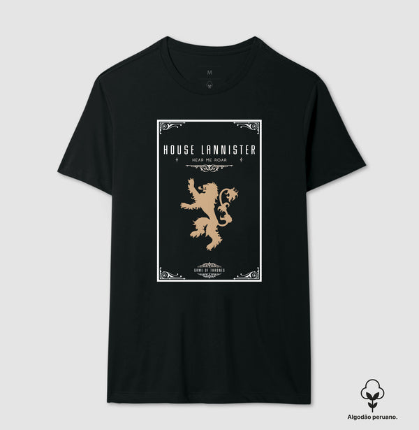 Camiseta Game of Thrones House Lannister Algodão Peruano