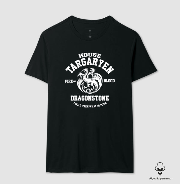 Camiseta Game Of Thrones House Targaryen Algodão Peruano
