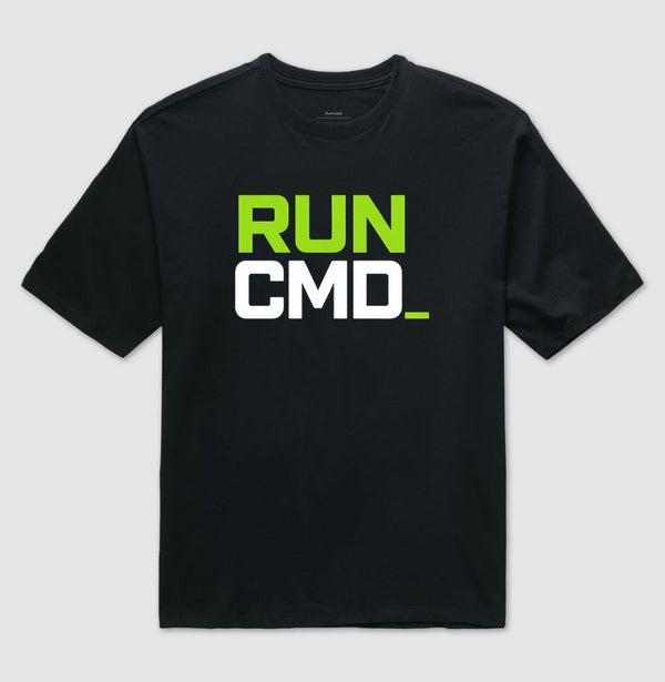 Camiseta Programador RUN CMD Oversized