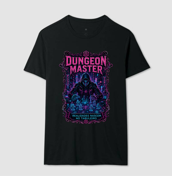 Camiseta RPG Dungeon Master Realidades Nascem No Tabuleiro