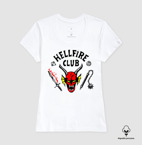 Camiseta Stranger Things Hellfire Club Algodão Peruano