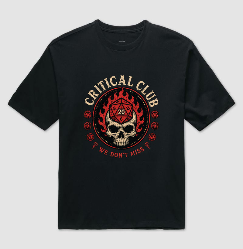 Camiseta RPG Critical Club Oversized