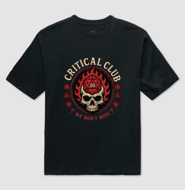 Camiseta RPG Critical Club Oversized