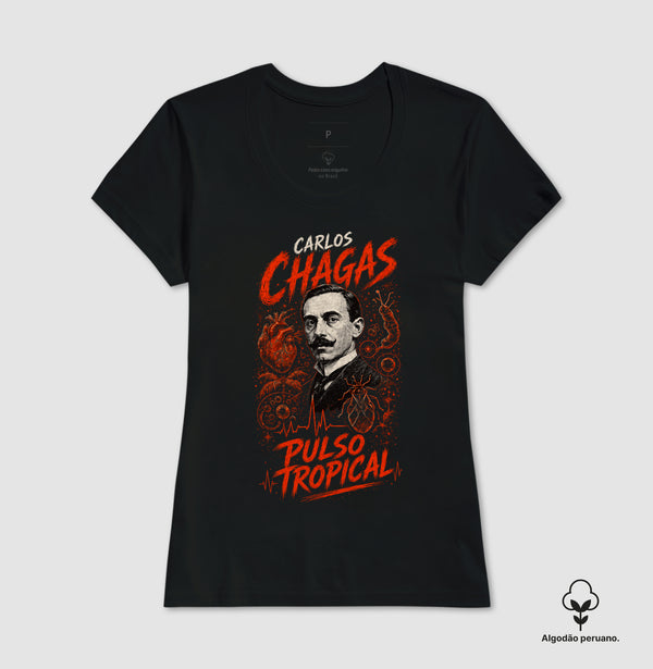 Camiseta Pulso Tropical Carlos Chagas Algodão Peruano