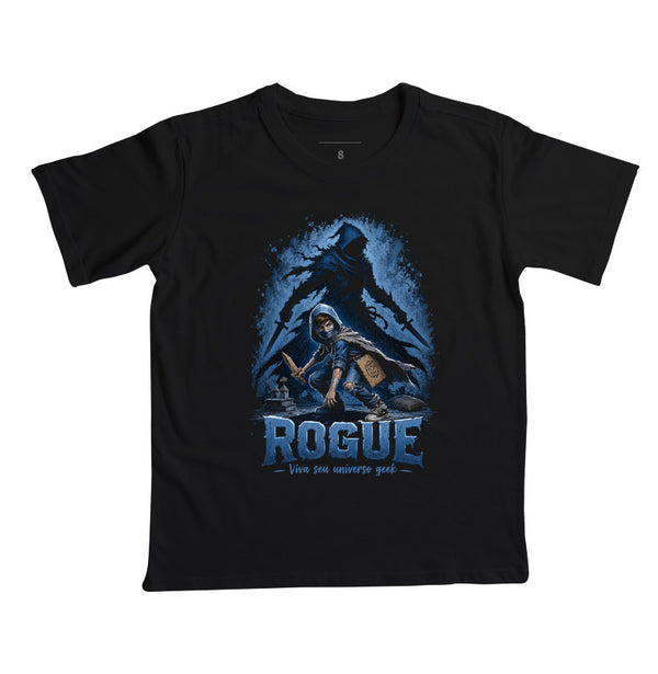 Camiseta Infantil RPG Pequeno Rogue Vista Seu Universo Geek