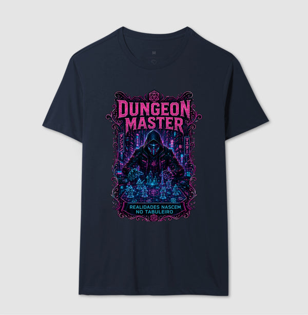 Camiseta RPG Dungeon Master Realidades Nascem No Tabuleiro