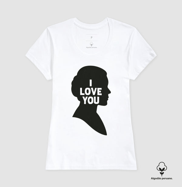 Camiseta Star Wars I Love You Algodão Peruano