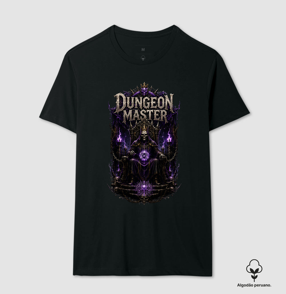 Camiseta RPG Dungeon Master Rei dos Calabouços Algodão Peruano