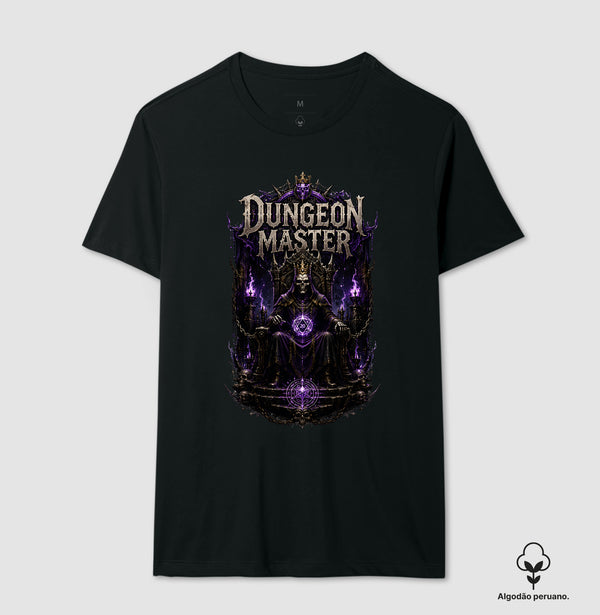 Camiseta RPG Dungeon Master Rei dos Calabouços Algodão Peruano