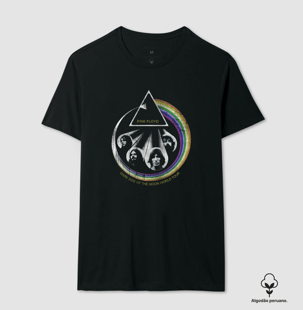 Camiseta Pink Floyd Dark Side of the Moon Algodão Peruano