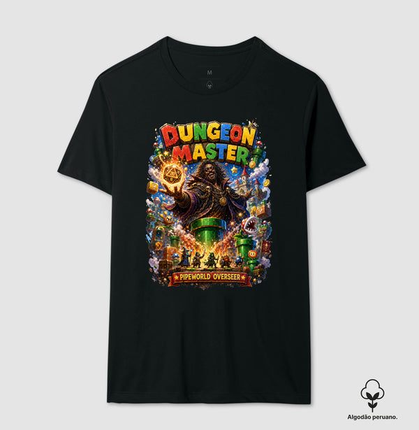 Camiseta RPG Dungeon Master Pipeworld Overseer Algodão Peruano