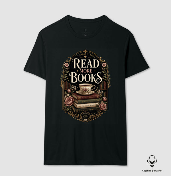Camiseta Read More Books Algodão Peruano