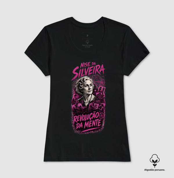Camiseta Revolução da Mente Nise da Silveira Algodão Peruano