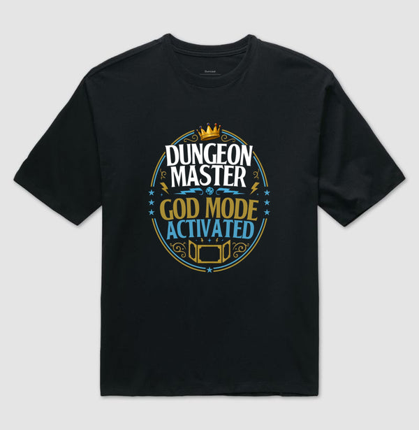 Camiseta RPG Dungeon Master God Mode Activated Oversized