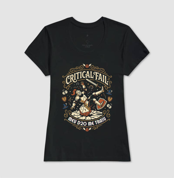 Camiseta RPG Critical Fail DnD