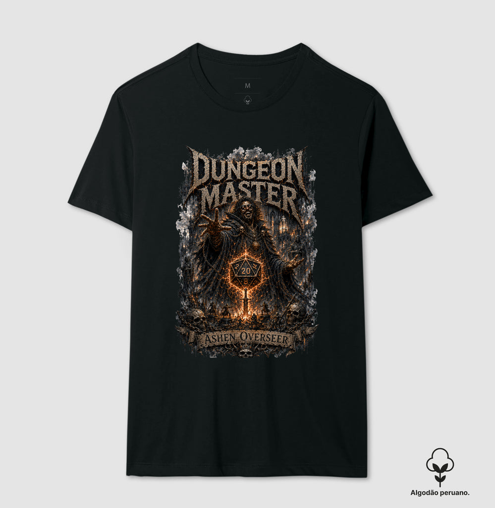 Camiseta RPG Dungeon Master Ashen Overseer Algodão Peruano