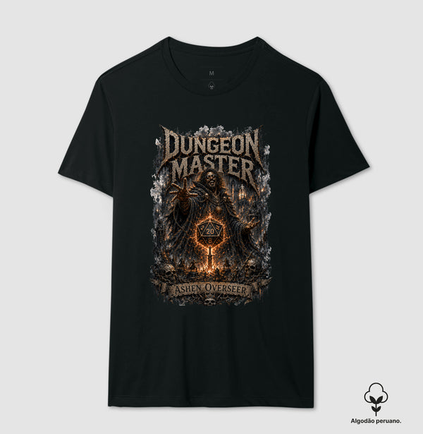 Camiseta RPG Dungeon Master Ashen Overseer Algodão Peruano