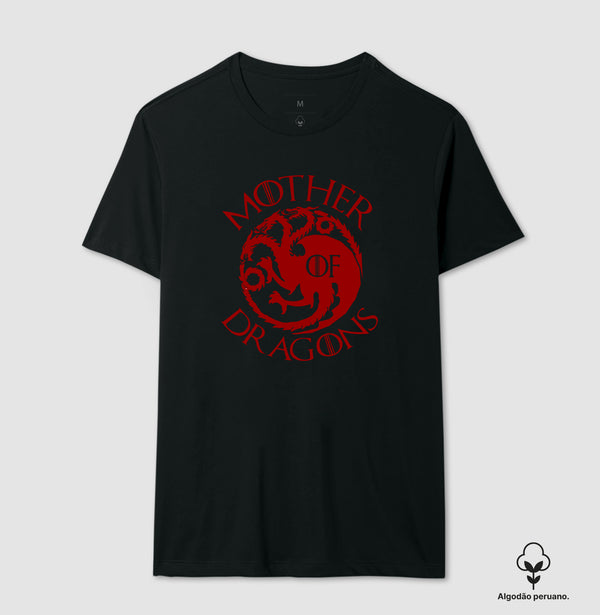 Camiseta Game of Thrones Mother Of Dragons Algodão Peruano