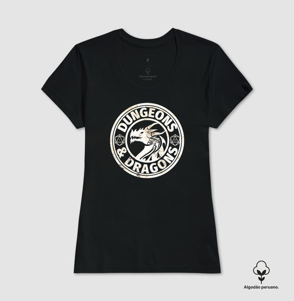 Camiseta RPG DnD Vintage 001 Algodão Peruano