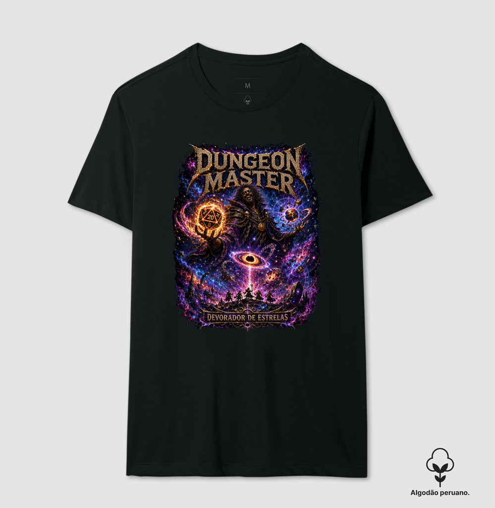 Camiseta RPG Dungeon Master Devorador De Estrelas Algodão Peruano