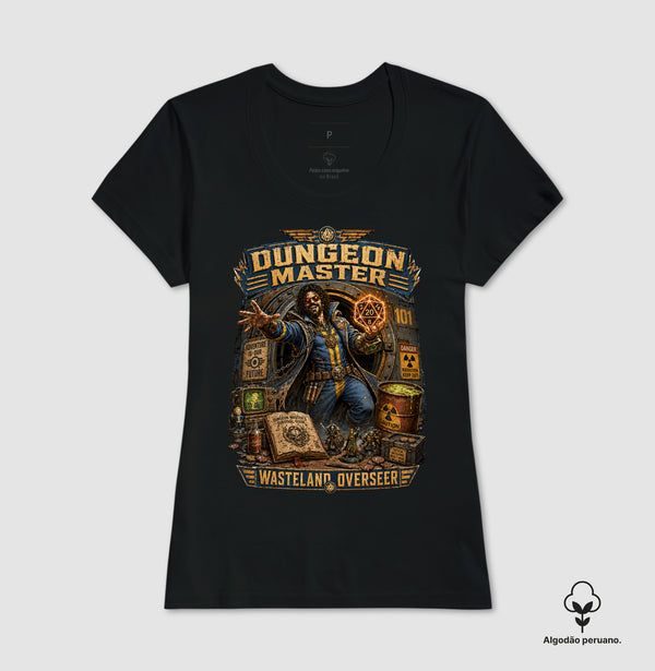Camiseta RPG Dungeon Master Wasteland Overseer Algodão Peruano