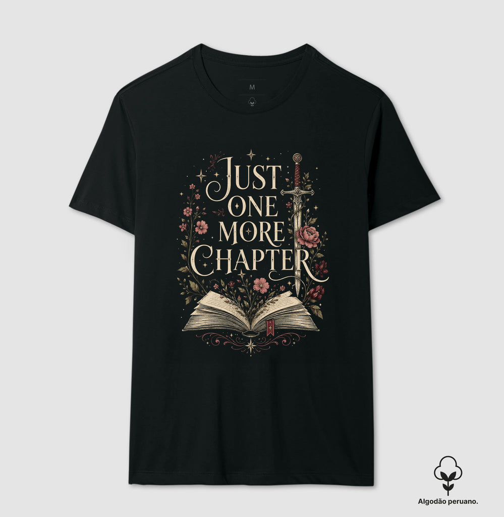 Camiseta Just One More Chapter Algodão Peruano