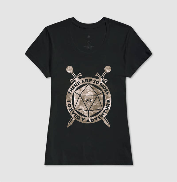 Camiseta RPG 20 Sides To Every Adventure