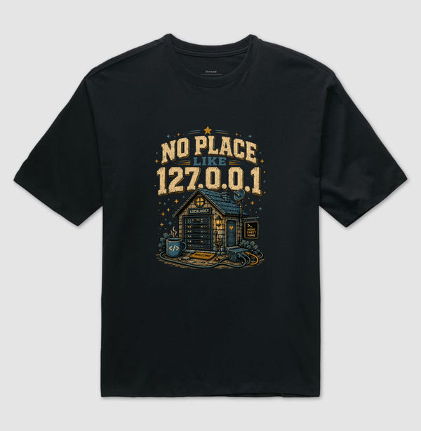 Camiseta No Place Like 127.0.0.1 Oversized
