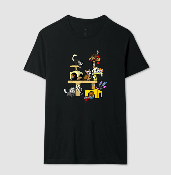 Camiseta Gatinhos em Halloween