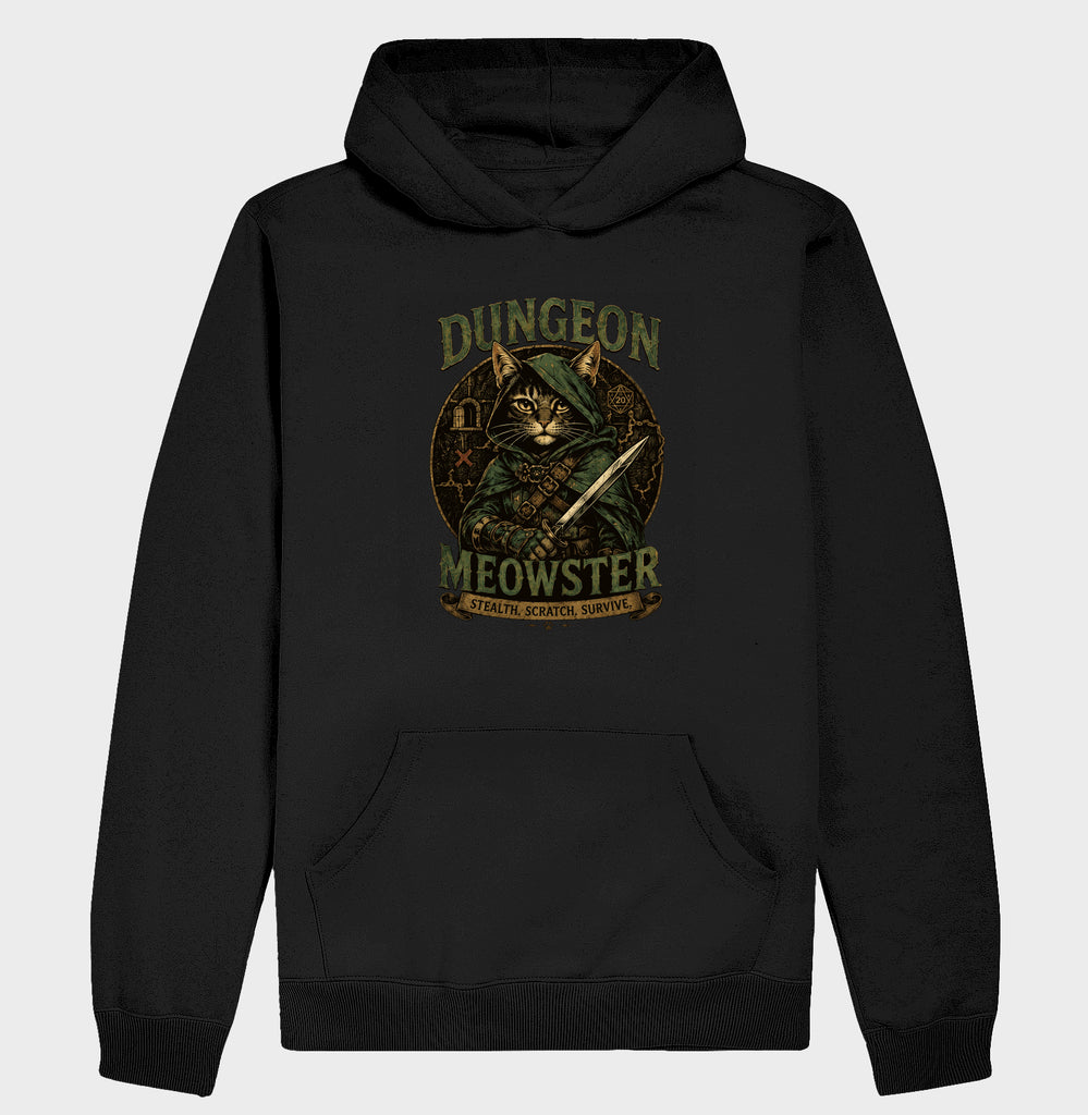 Moletom RPG Dungeon Meowster Stealth, Scratch, Survive