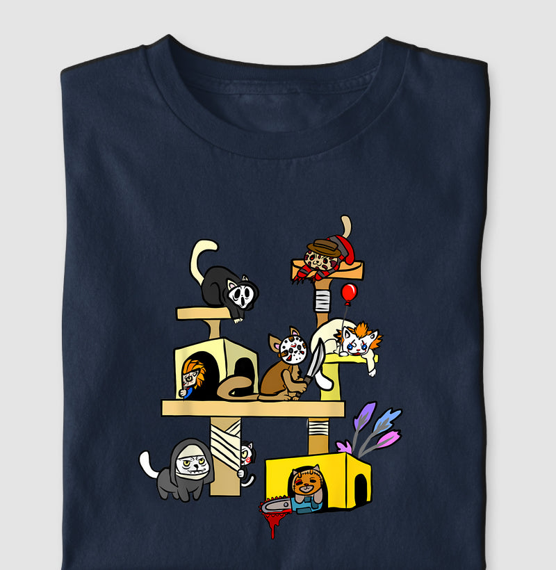 Camiseta Gatinhos em Halloween