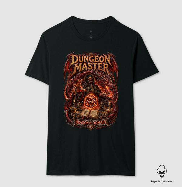 Camiseta RPG Dungeon Master Dragon´s Domain Algodão Peruano