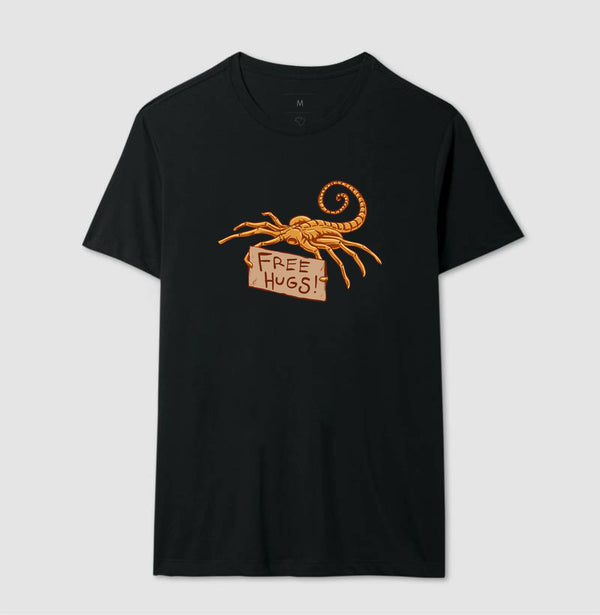Camiseta Alien Free Hugs Coleção Horror Espacial