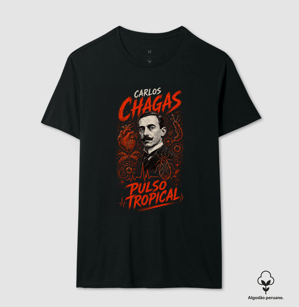 Camiseta Pulso Tropical Carlos Chagas Algodão Peruano