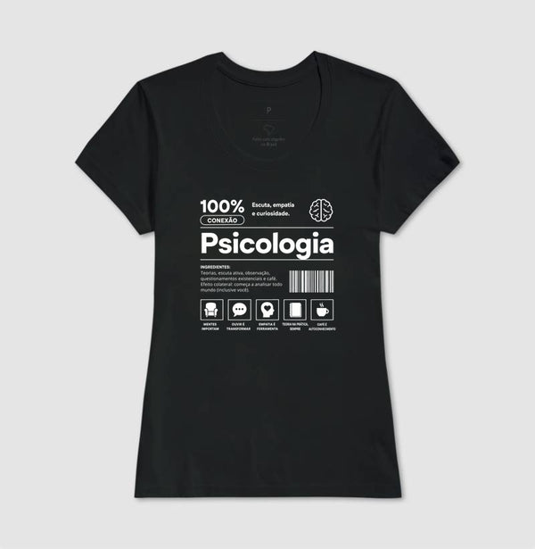 Camiseta Psicologia 100% Conexão